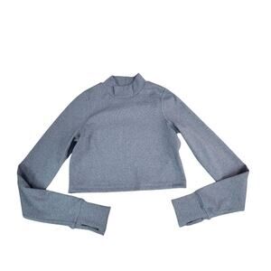 Offline by Aerie Blue Long Sleeve Crop Top Small NWT Thumbholes